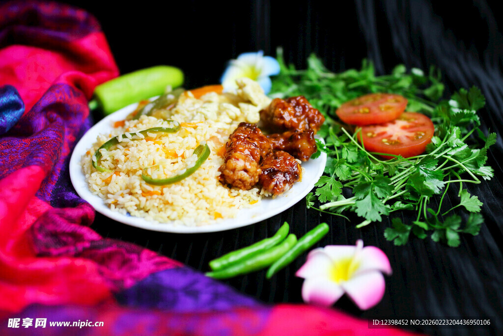 美味特色餐食摆盘展示