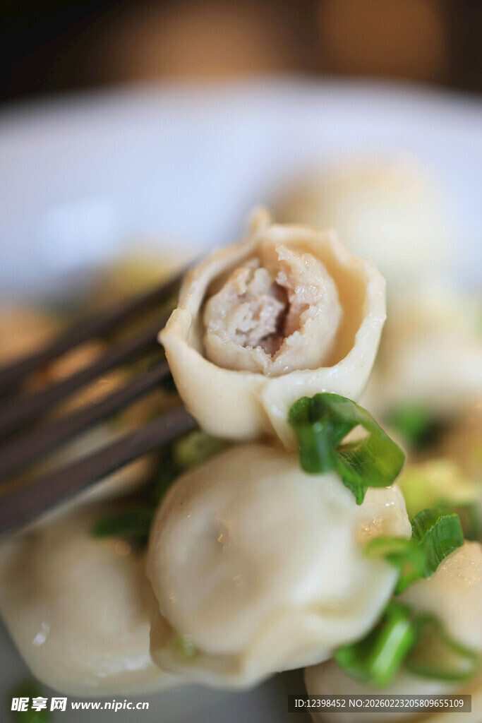 美味肉馅饺子特写