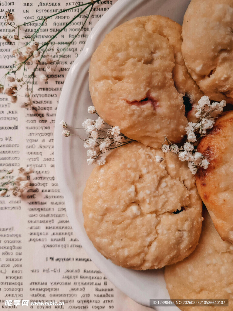 美味蔓越莓饼干特写