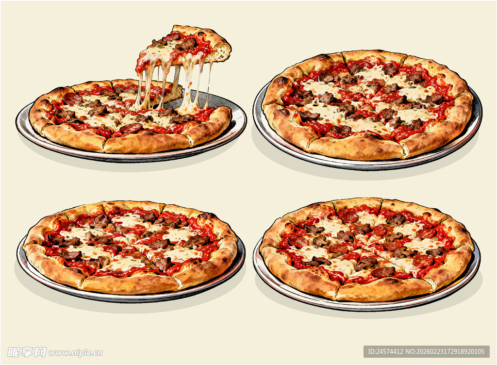 披萨插画