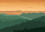 黄昏山峦