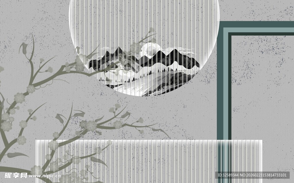 中式简约山水装饰画