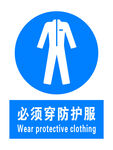 必须穿防护服标识
