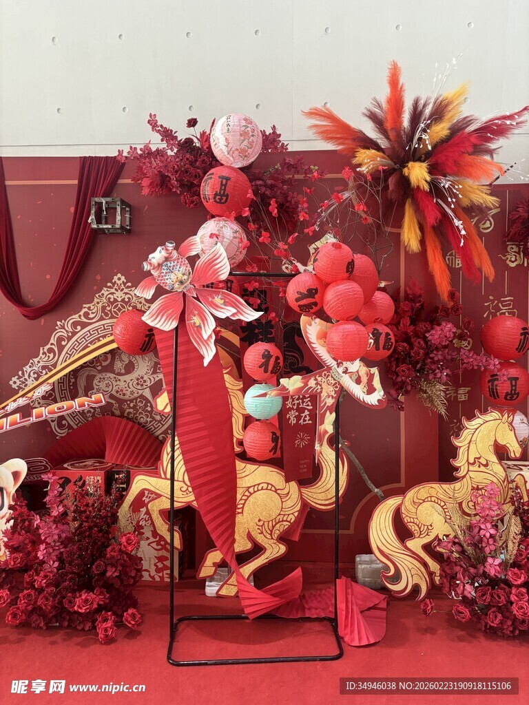 喜庆中式新年装饰摆件