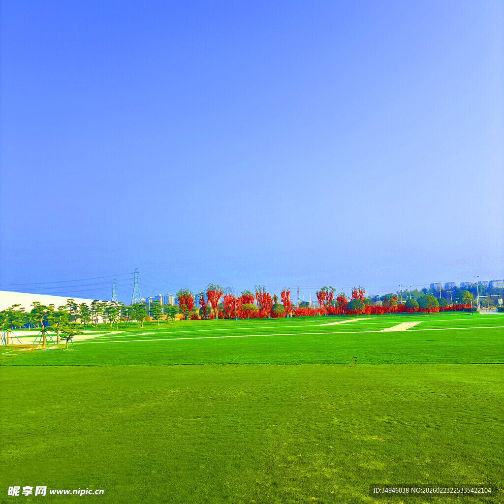 美丽高尔夫球场风景