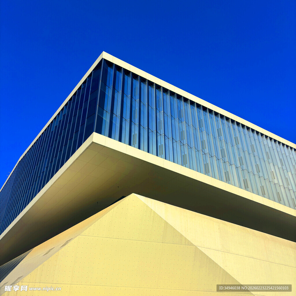 现代建筑外观特写