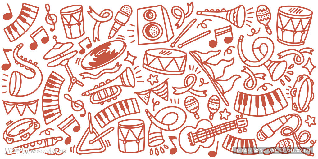 手绘音乐素材