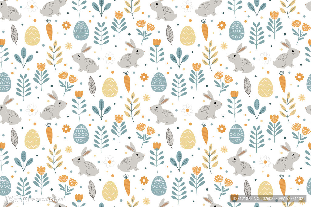 清新花卉图案背景