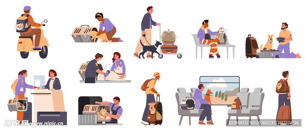 办公场景人物插画