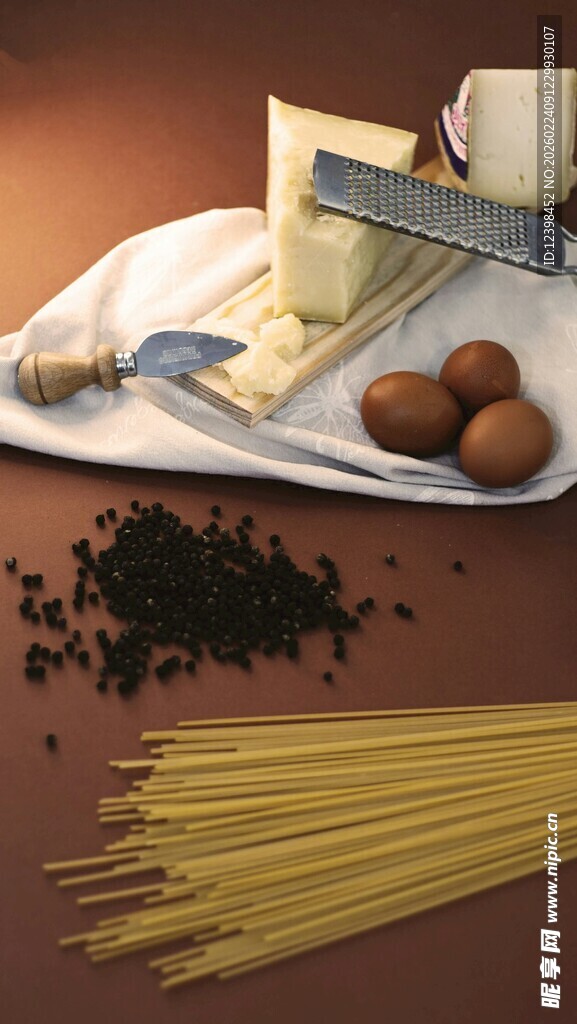 多样意面料理食材展示