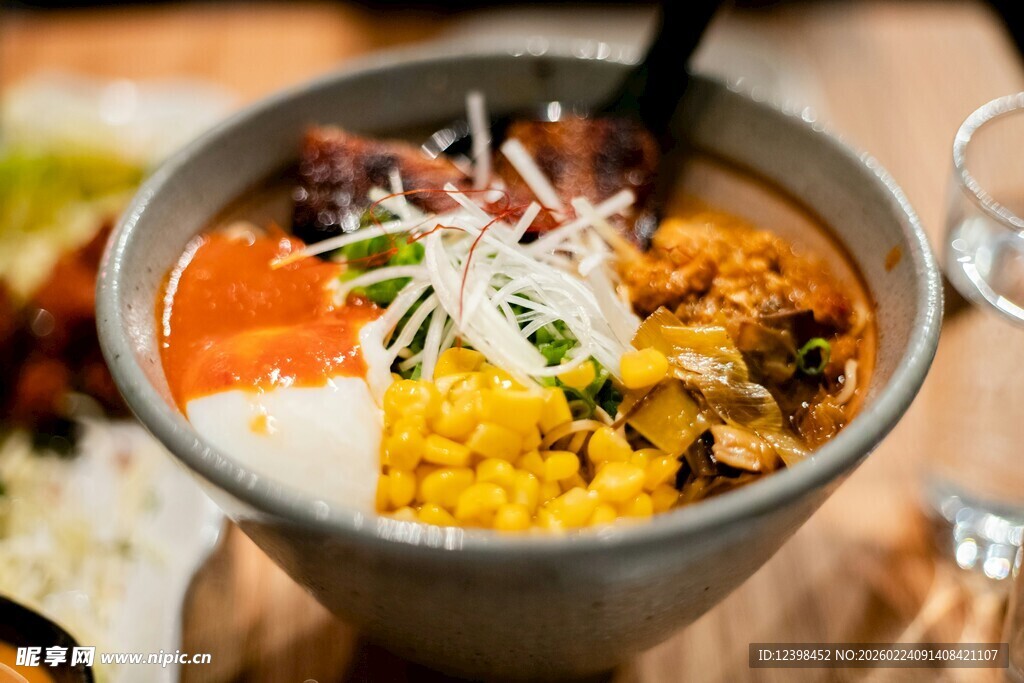 美味日式拉面特写
