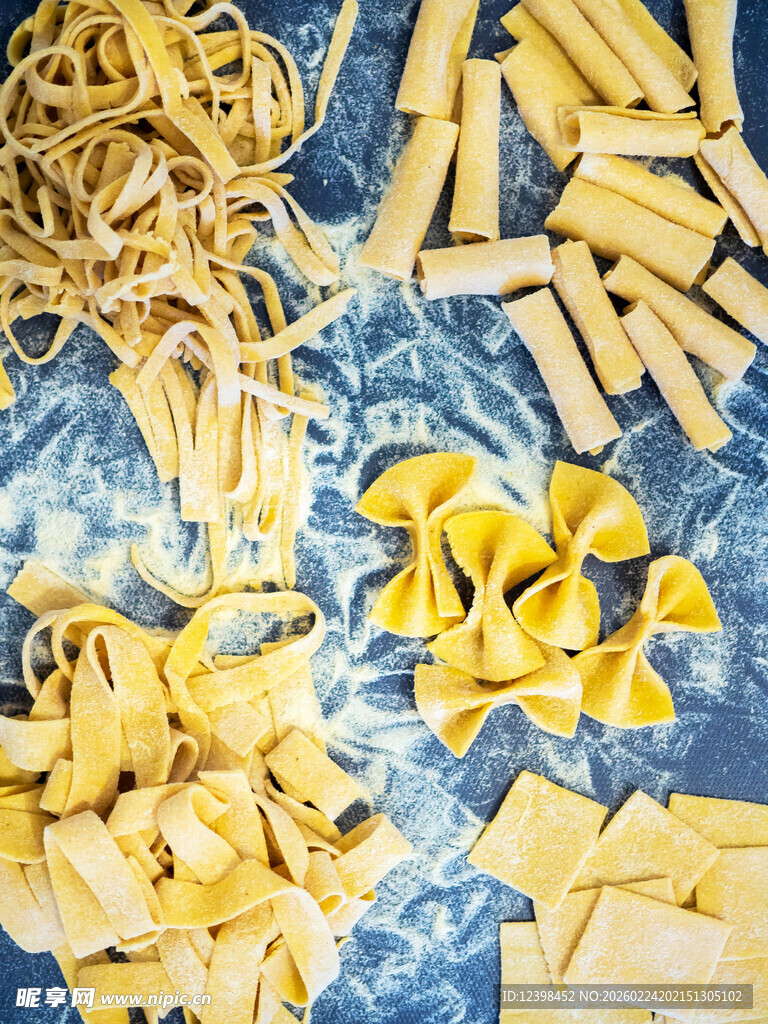 多样手工意大利面展示