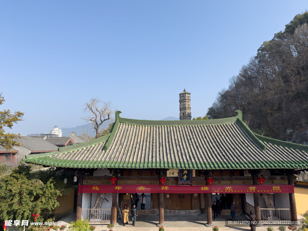 中式传统古建筑庙宇景观