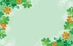 清新绿叶边框
