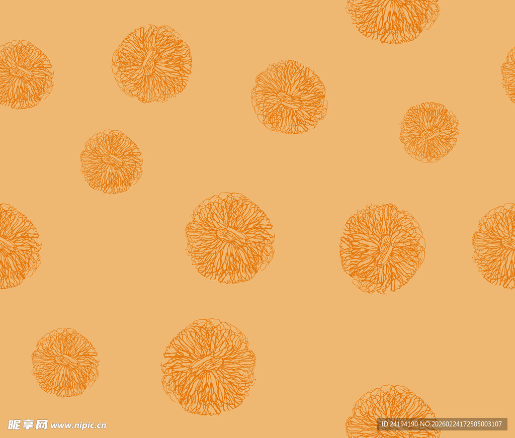 橙色圆点图案背景