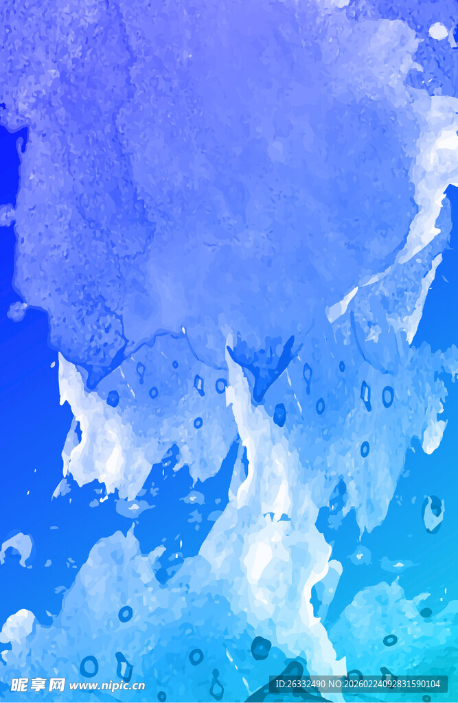 蓝色水彩背景