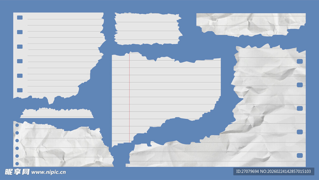 撕裂纸素材