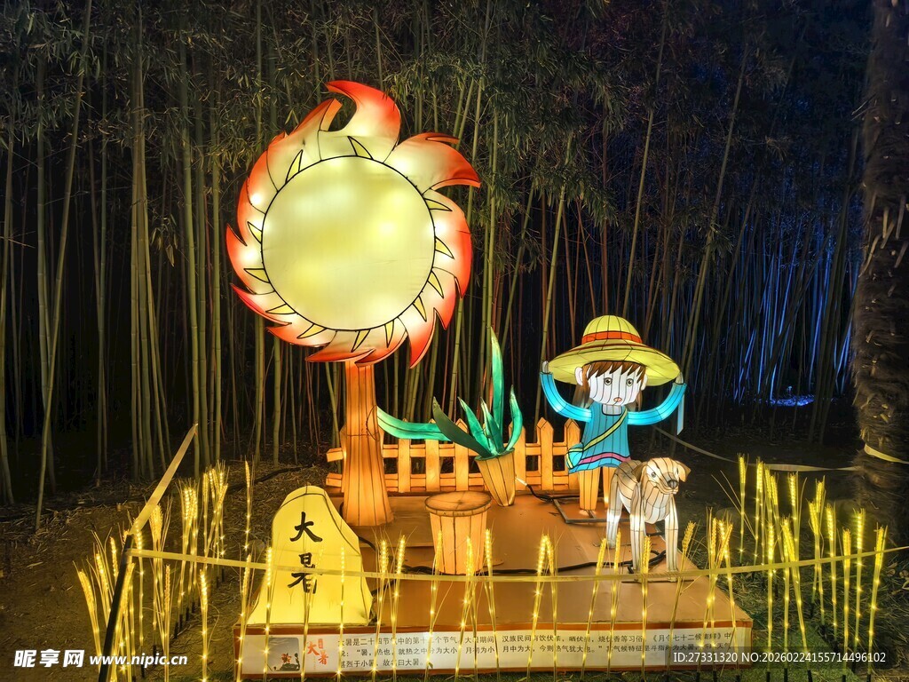 传统民俗灯会场景展示