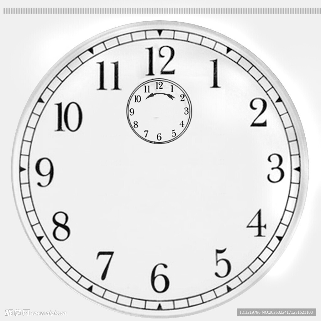 简约圆形时钟表盘设计