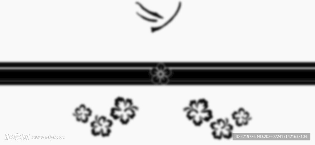 花朵图案的简约装饰元素