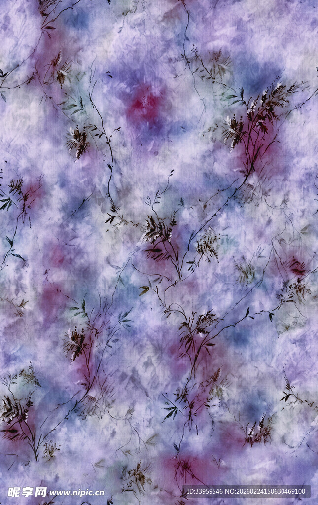 梦幻抽象花卉纹理图案