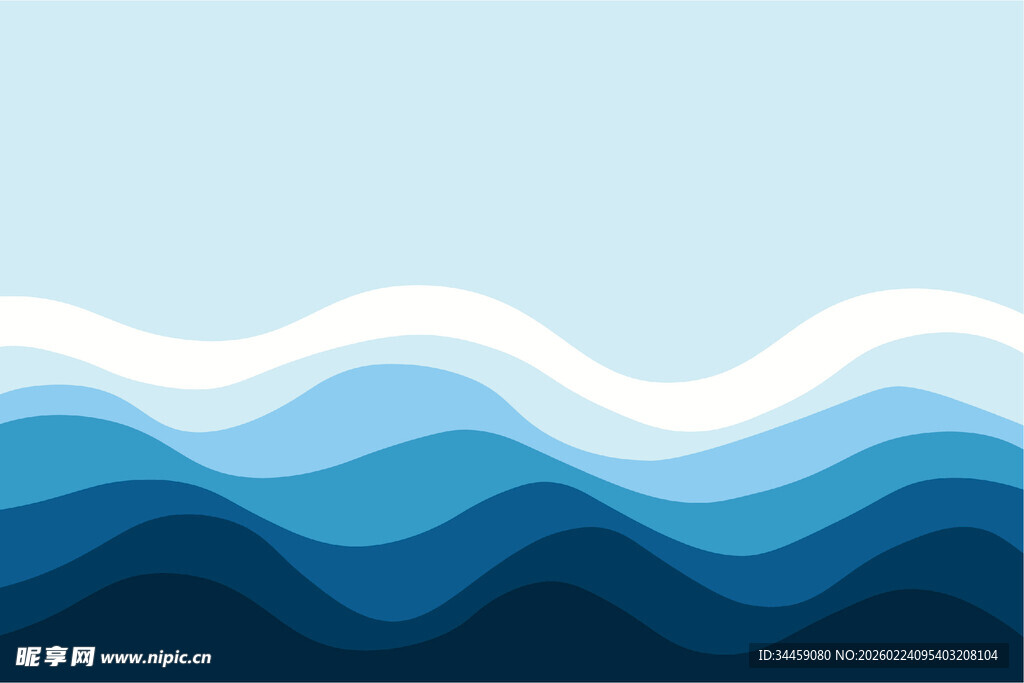 蓝色波浪背景