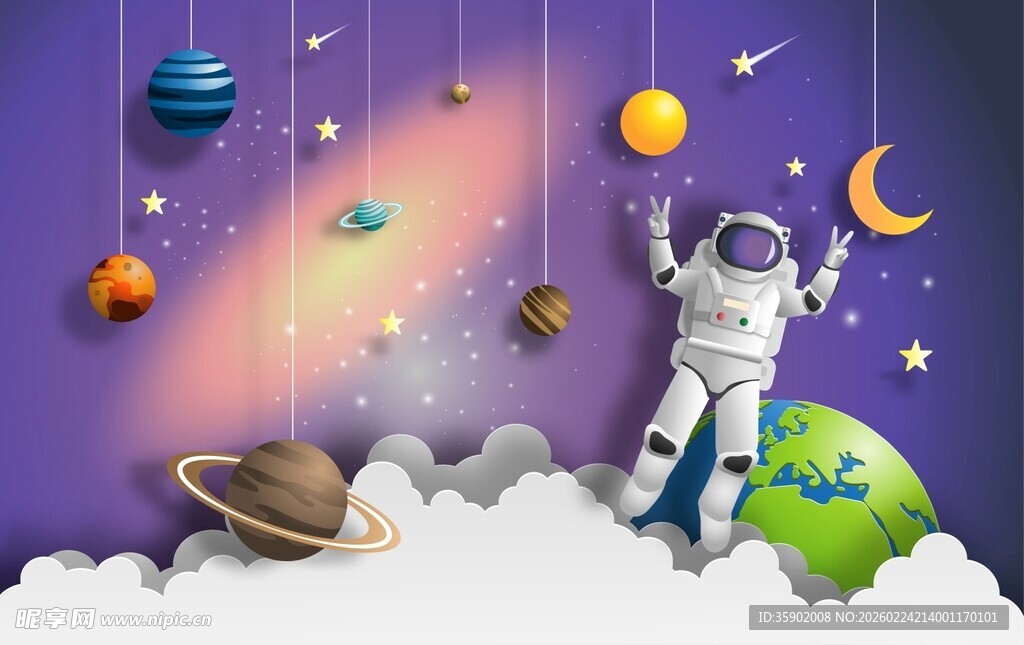 梦幻太空宇航员场景