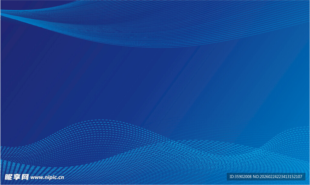 蓝色渐变波浪背景图