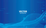 蓝色科技风矢量背景图