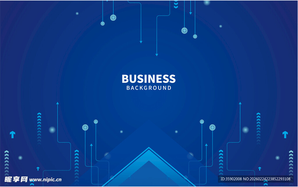 蓝色科技风商务背景图