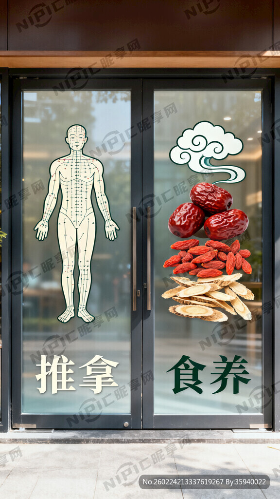 我需要两张单透广告门贴