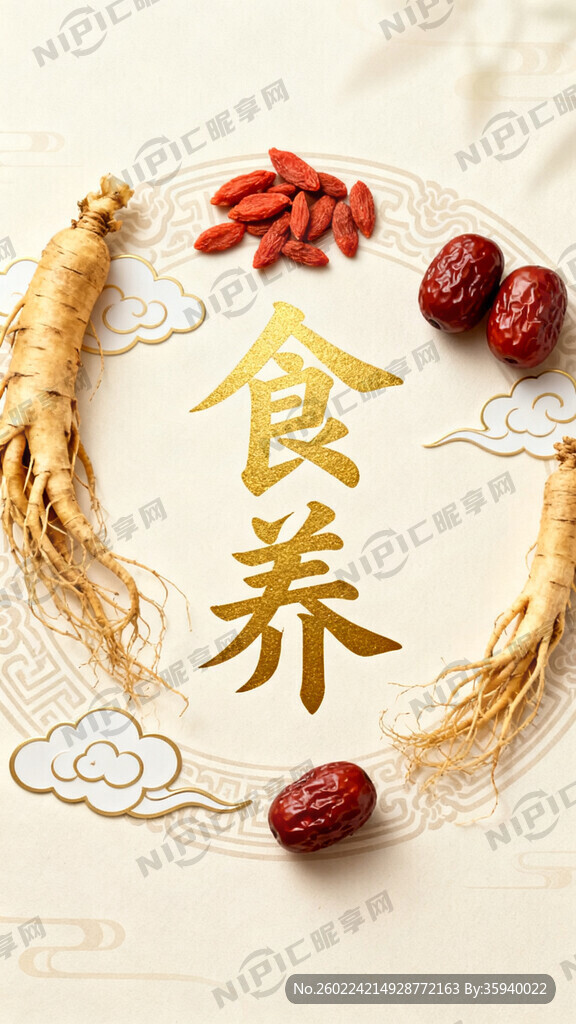 主题：食养；元素：人参、枸杞、