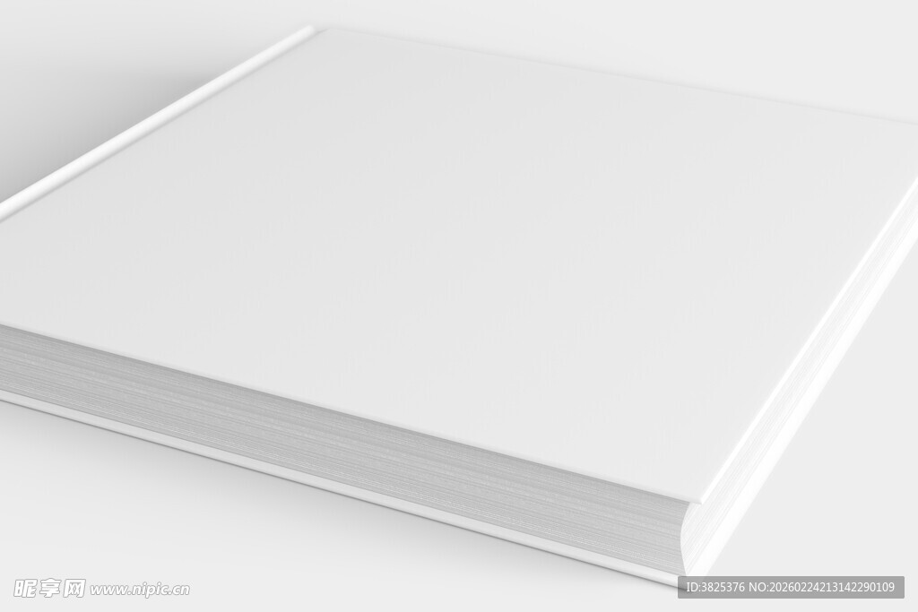 空白翻开的正方形书本展示样机