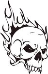 火焰骷髅纹身图案