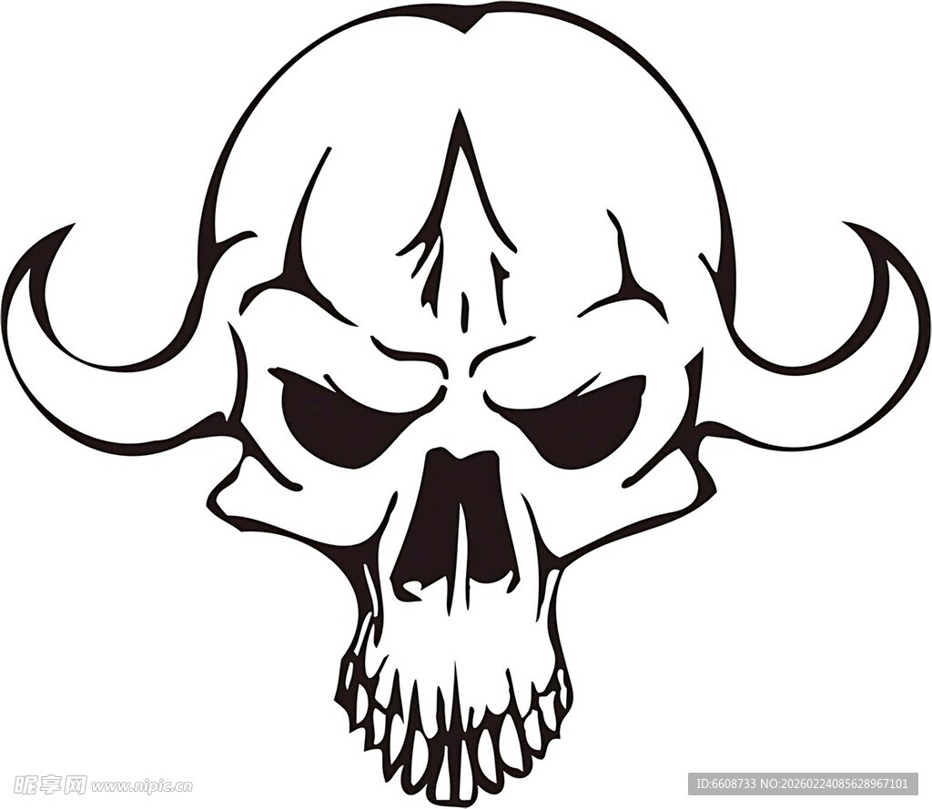 恶魔头骨图案