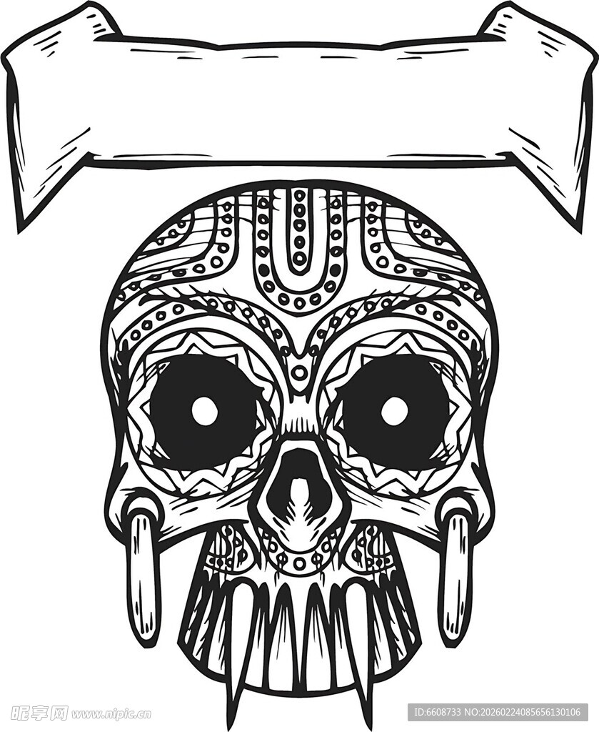 骷髅头装饰图案