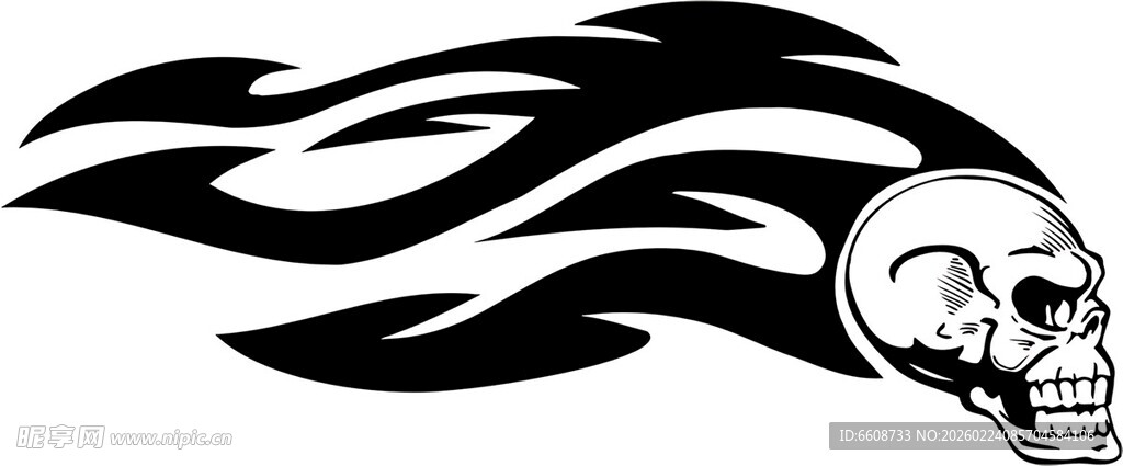 火焰骷髅图案设计