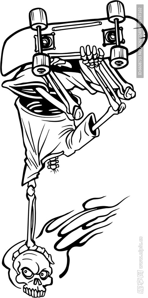 机械骷髅图案创意设计