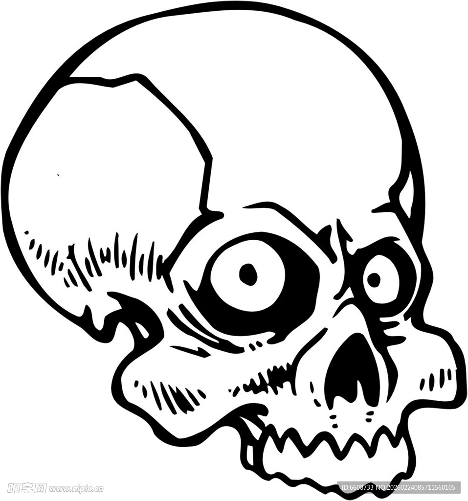 卡通骷髅头形象