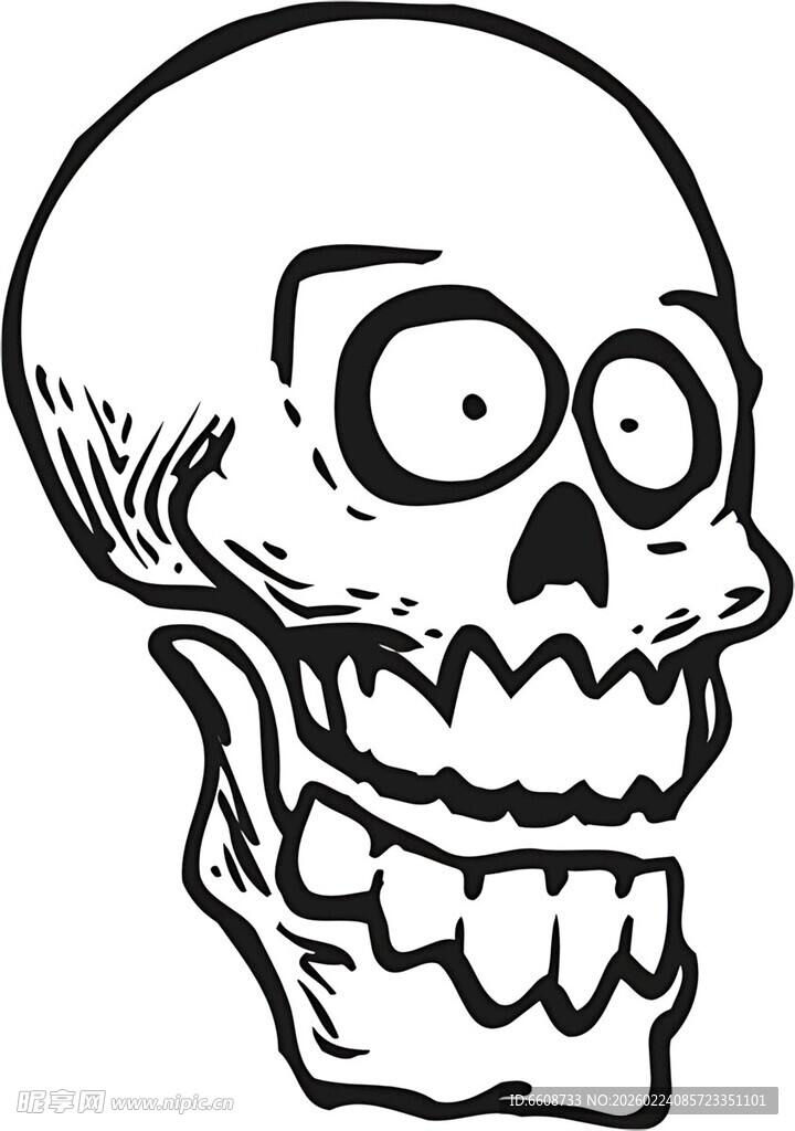 卡通骷髅头形象