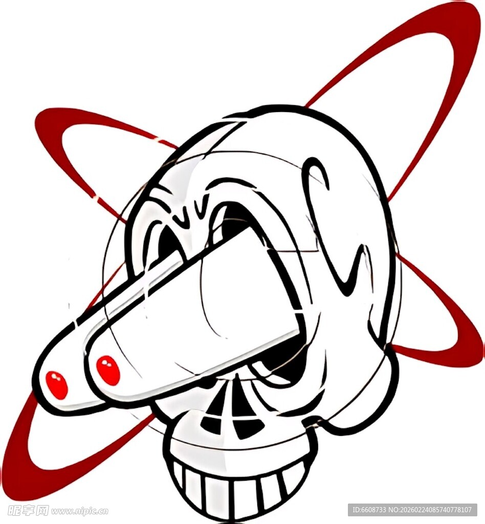 原子骷髅头形象设计