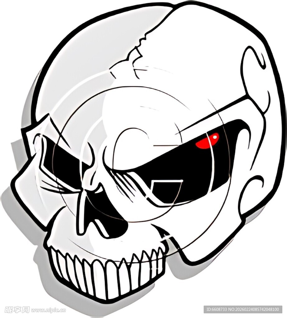 愤怒骷髅头图案