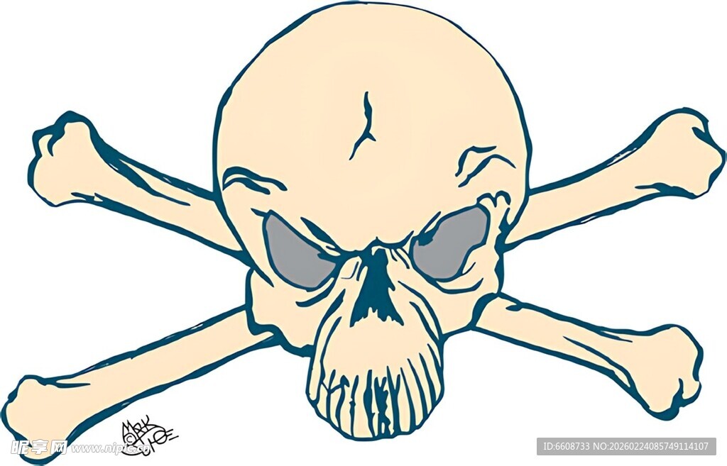 骷髅交叉骨图案