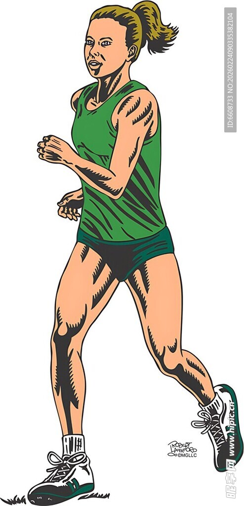 奔跑的运动女性