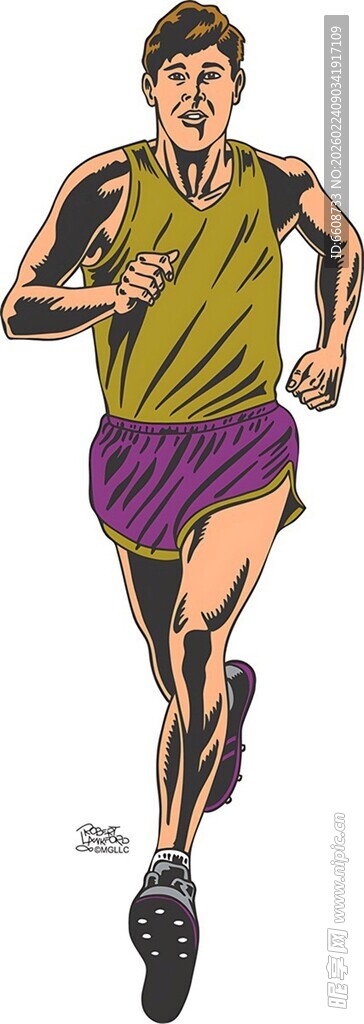 奔跑的运动男子