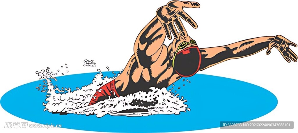 女子泳池水中健身姿态