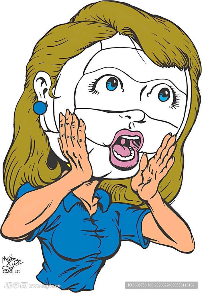 女士敷面膜表情惊讶