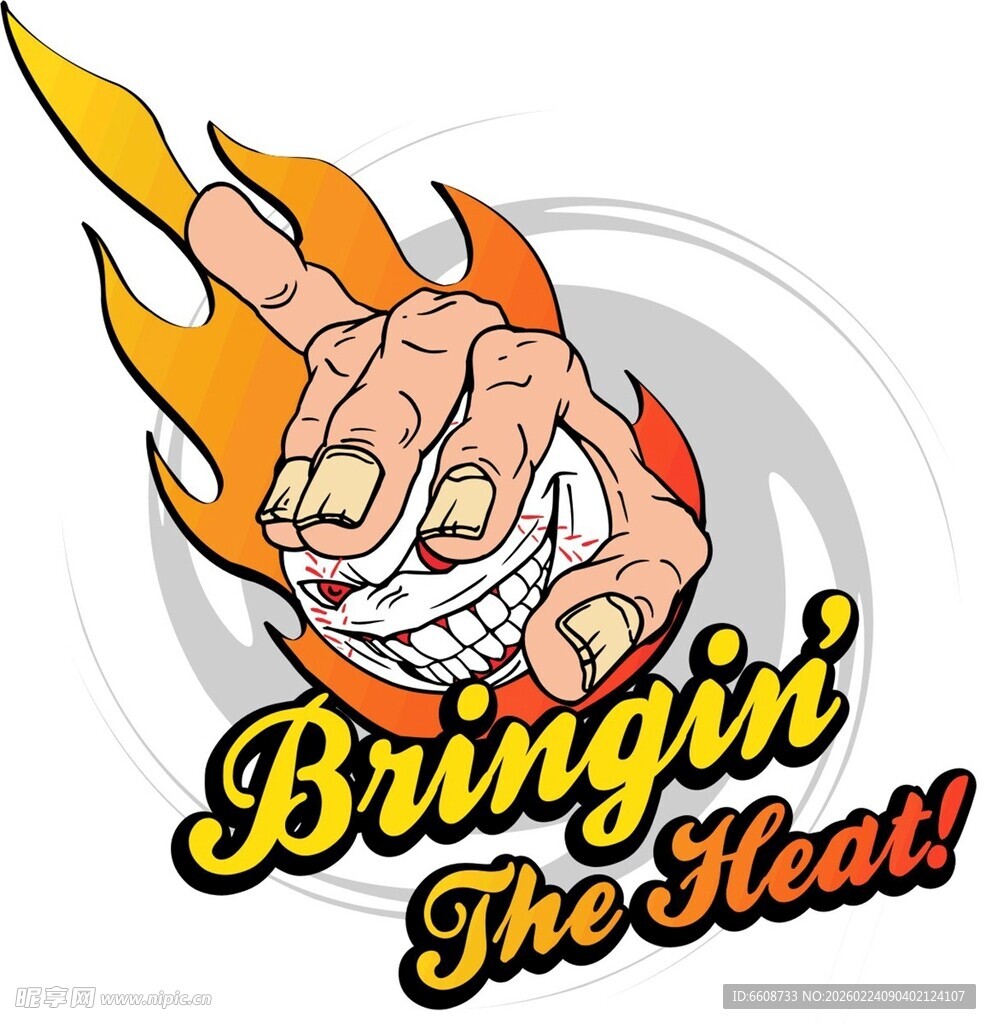 火焰拳头标志Bringin 