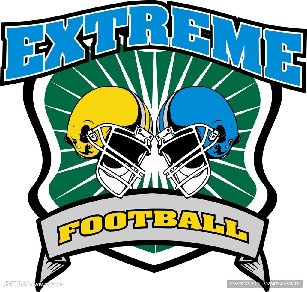 极限橄榄球标志设计