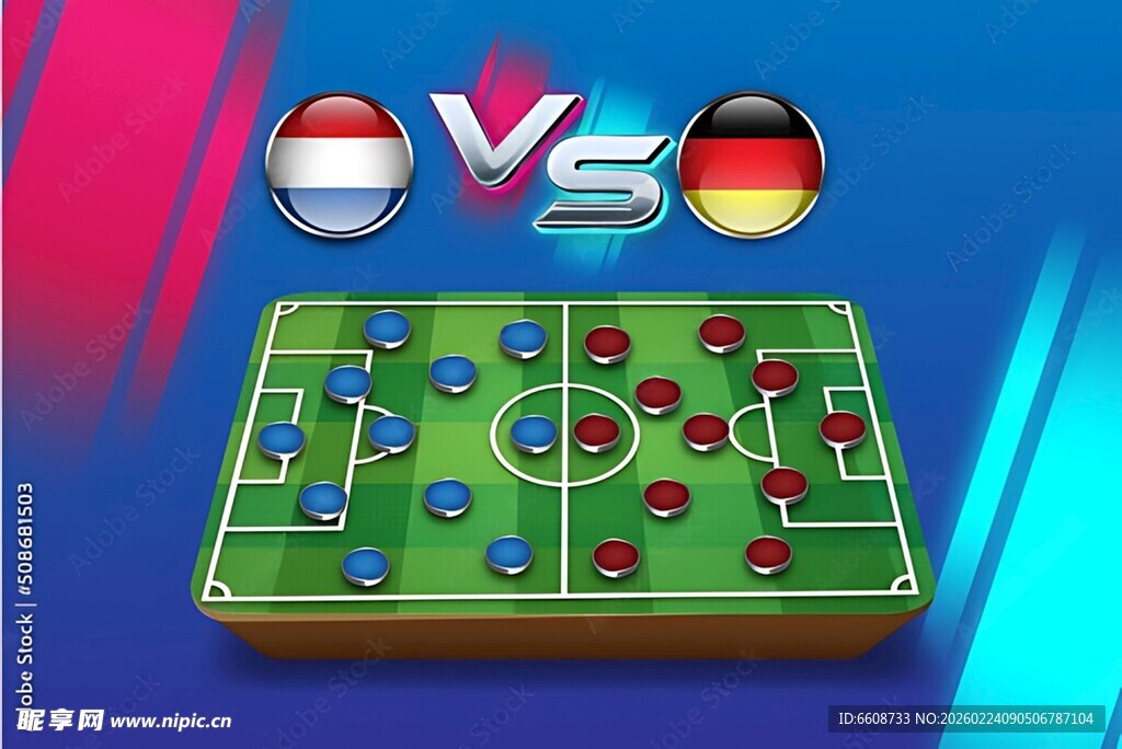 德法足球对战桌面模拟场景